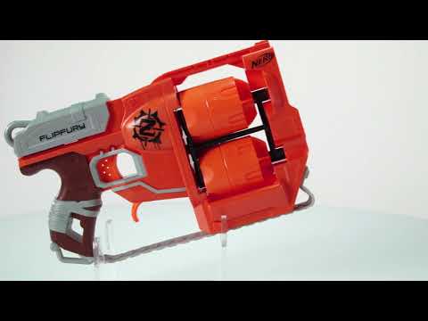 Nerf Zombie Strike FlipFury Blaster with 12 Nerf Zombie Strike Darts 