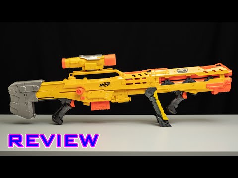 Nerf Longshot CS-6 SNIPER Blaster Dart Gun W/Front Blaster, Bipod