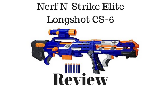 2006 Blue Nerf Gun Longshot CS6 NStrike Sniper Rifle Gun With  Attachments/Mag